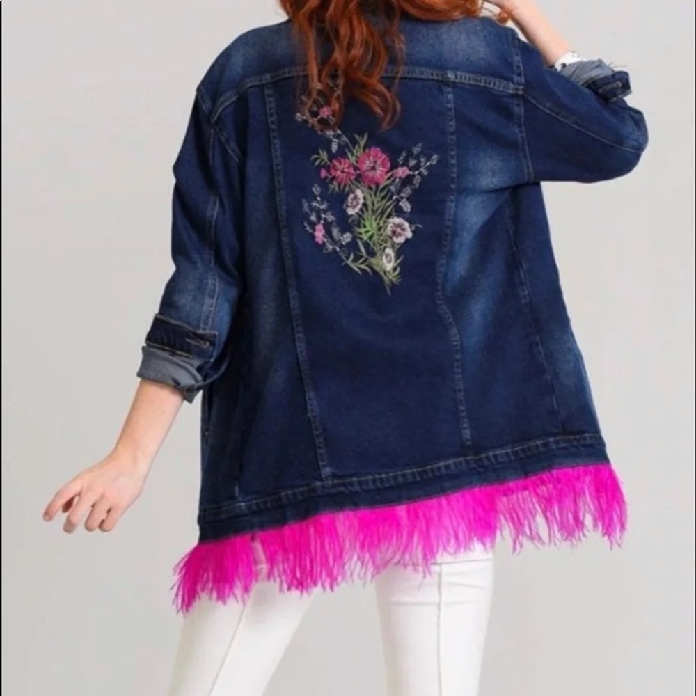 Embroidery denim jacket